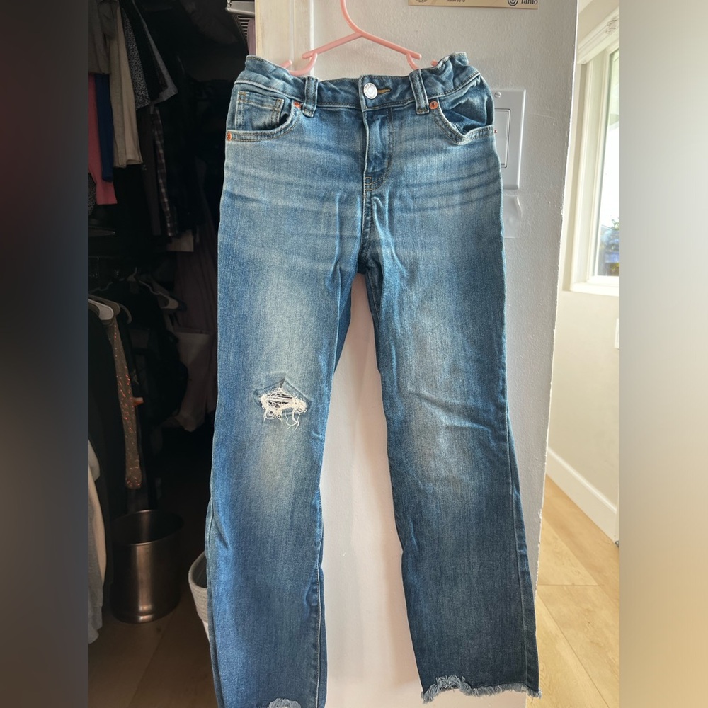 Cat & Jack Girls stretch super flare jeans size 8